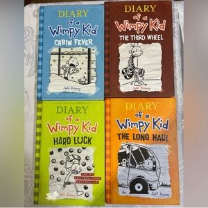 Diary of a Wimpy Kid Hardcover Book Set 6-9  Blue, Brown, Green, Orange GUC